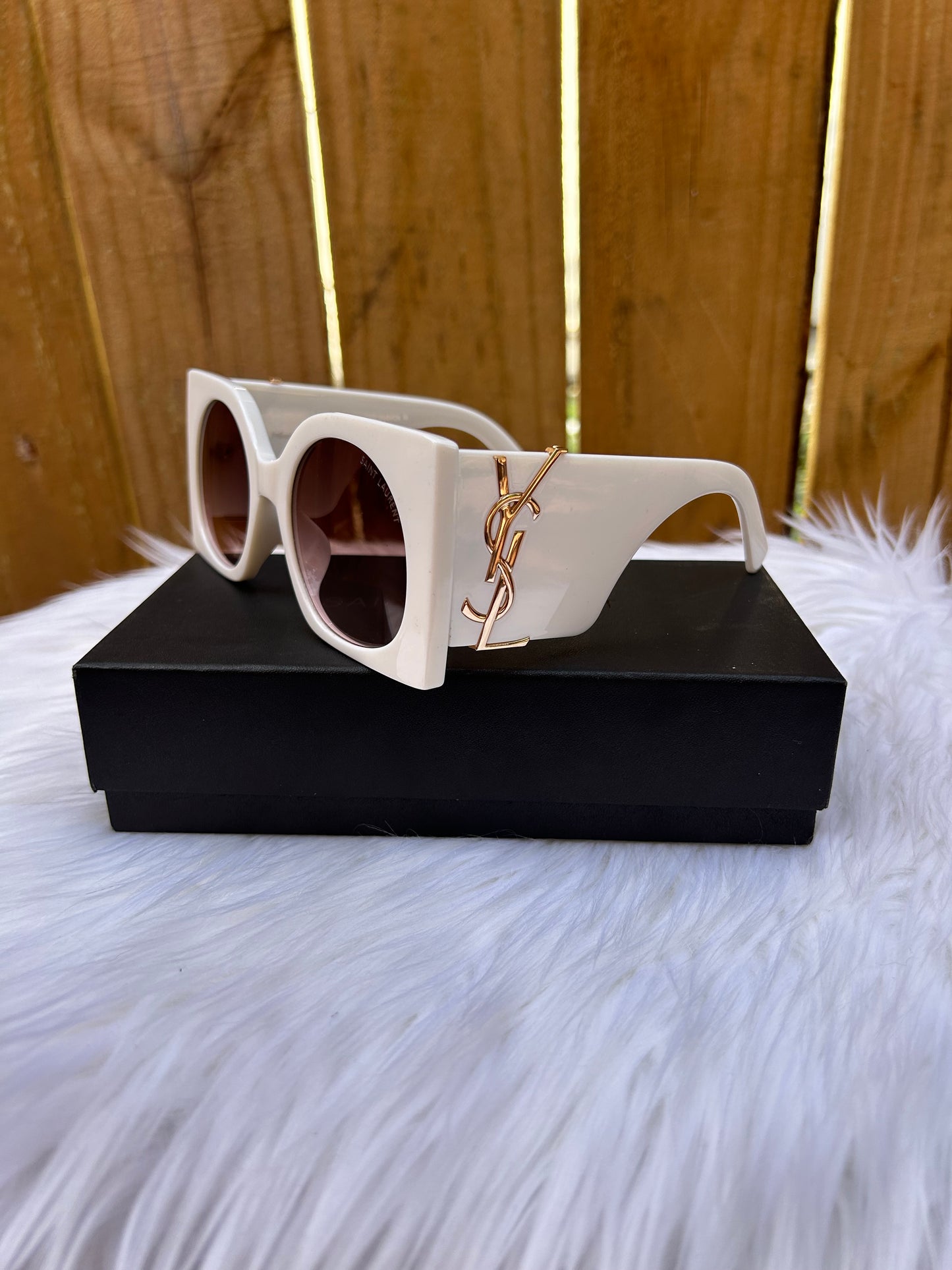 YSL White Glasses